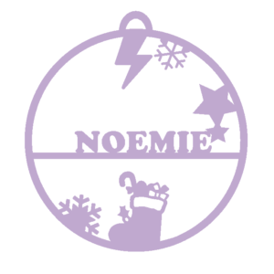 Alternative view of Boule Noël Prénom Déco Sapin DN25004